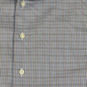 Pronto‎ Uomo Blue Men's Modern Fit Dress Shirt Size XL Plaid